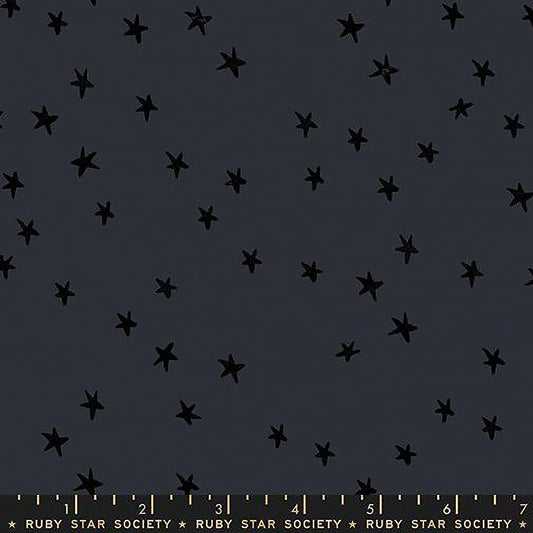 Starry Night Sky Charcoal - Ruby Star Society from Fort Worth Fabric Studio