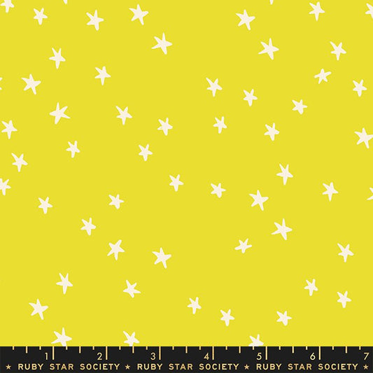 Starry Night Sky Citron - Ruby Star Society from Fort Worth Fabric Studio
