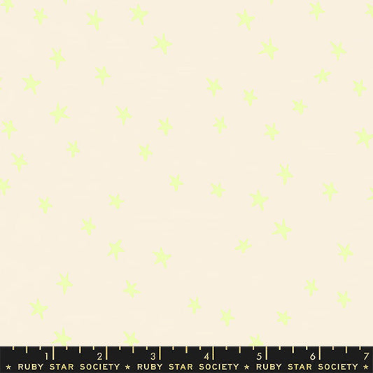 Starry Night Sky Neon Yellow - Ruby Star Society from Fort Worth Fabric Studio