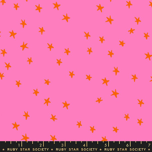 Starry Night Sky Vivid Pink - Ruby Star Society from Fort Worth Fabric Studio