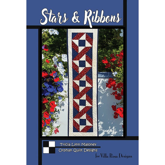 Stars & Ribbons Table Runner Pattern PDF Download - Villa Rosa Designs from Fort Worth Fabric Studio