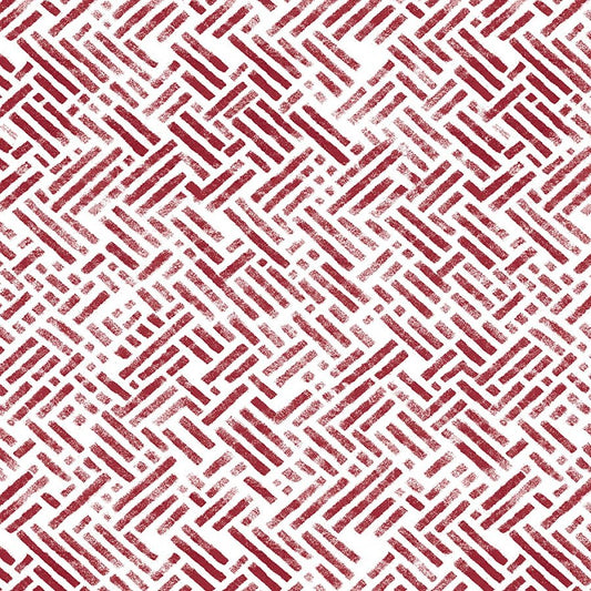 Stars & Stripes Broken Stripe Red/White - Studio E from Fort Worth Fabric Studio