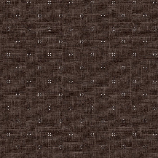 Stash Stitches Brown - Figo Fabrics from Fort Worth Fabric Studio