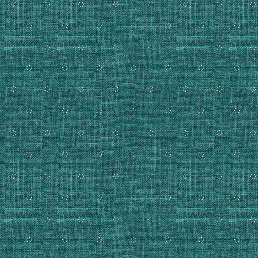 Stash Stitches Teal – Remnant 16" × 44"