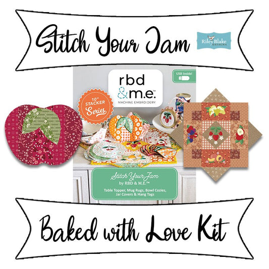 Stitch Your Jam Baked with Love Machine Embroidery Kit from Riley Blake - Riley Blake from Fort Worth Fabric Studio
