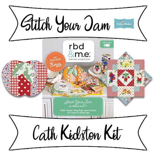 Stitch Your Jam Cath Kidston Machine Embroidery Kit from Riley Blake - Riley Blake from Fort Worth Fabric Studio