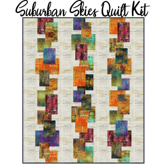 Suburban Skies Quilt Kit with Tim Holtz Abandoned from Free Spirit - Free Spirit from Fort Worth Fabric Studio