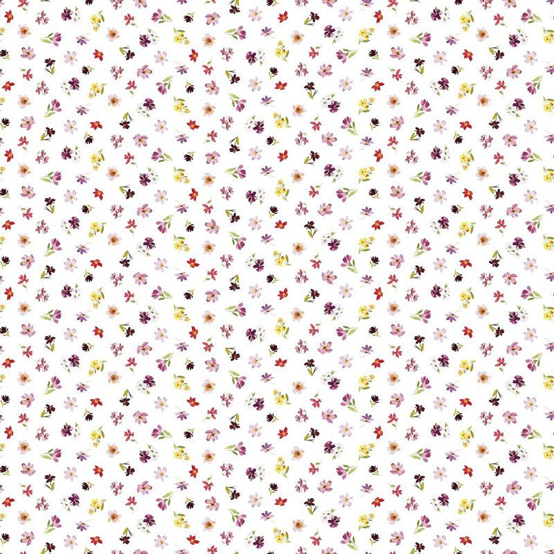 Summer Garden Ditsy White - Clothworks from Fort Worth Fabric Studio