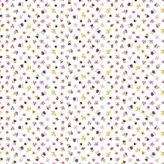 Summer Garden Ditsy White - Clothworks from Fort Worth Fabric Studio
