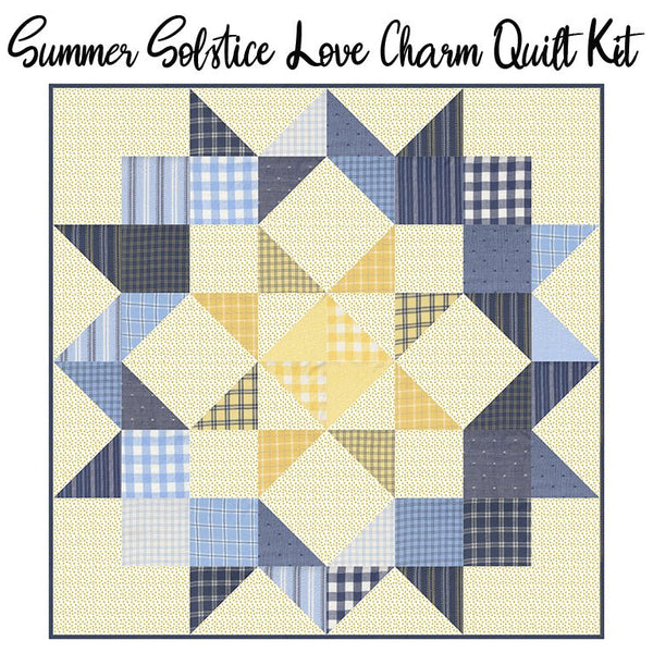 Summer Solstice Love Charm Quilt Kit from FWFS - Fort Worth Fabric Studio from Fort Worth Fabric Studio
