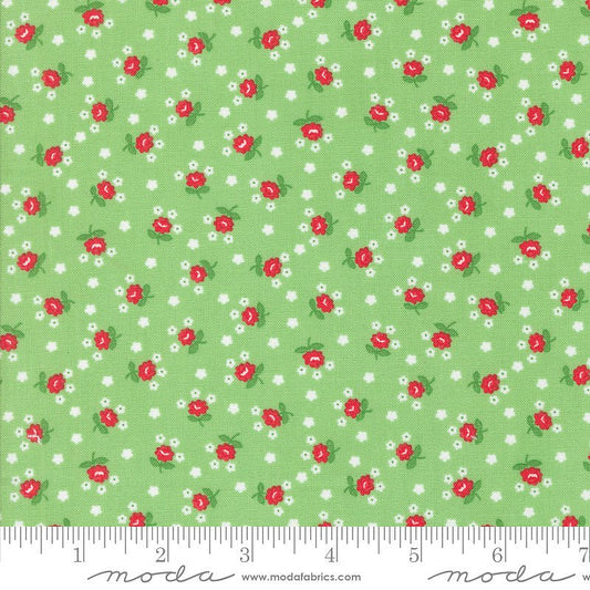 Summertime Fairground Florals Green - Moda from Fort Worth Fabric Studio