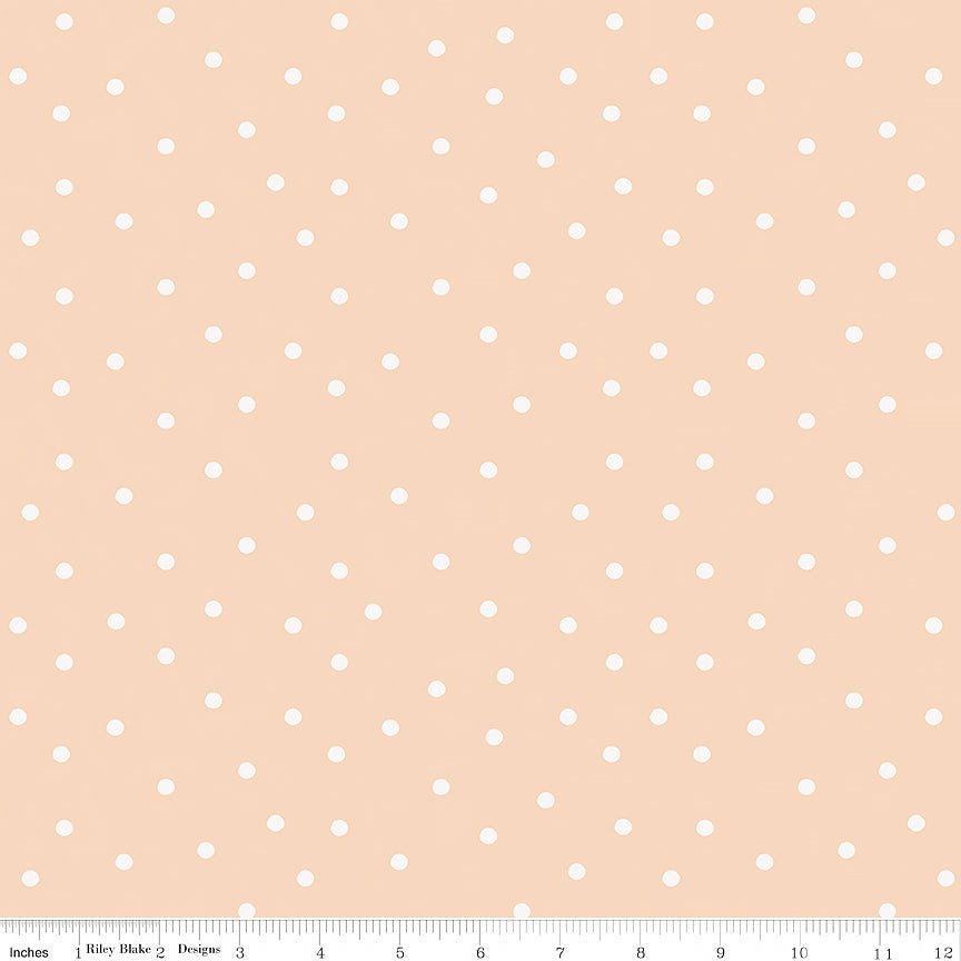 Sunflower Whispers Dots Blush – Remnant 27″ × 44″