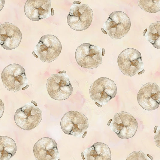 Sweet Child of Mine Pooch Polka Dot Peach - Studio E from Fort Worth Fabric Studio