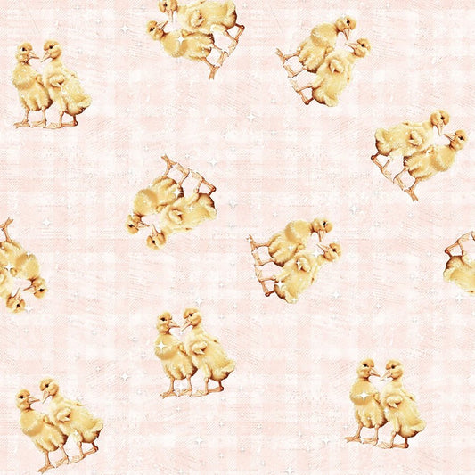 Sweet Spring Ducks Pink - Blank Quilting from Fort Worth Fabric Studio