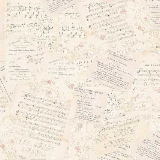 Sweet Spring Words Cream - Blank Quilting from Fort Worth Fabric Studio