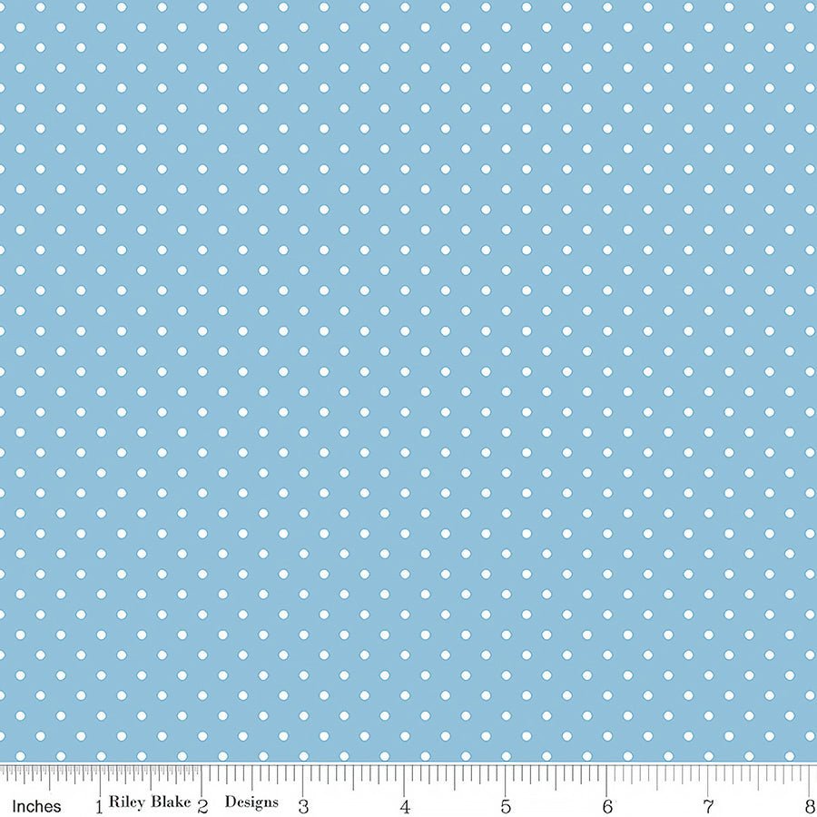 Swiss Dot White On Celestial – Remnant 34″ × 44″ - Riley Blake from Fort Worth Fabric Studio