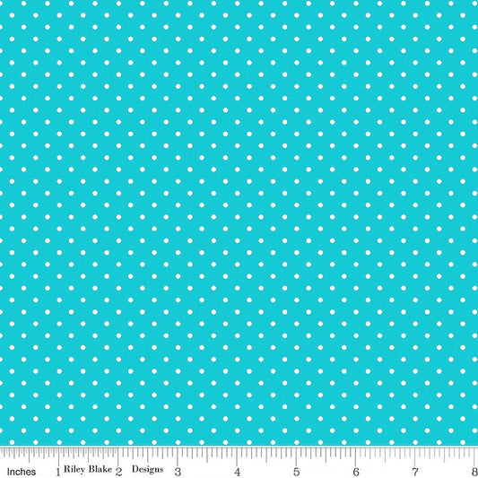 Swiss Dot White On Mermaid's Tail - Riley Blake from Fort Worth Fabric Studio