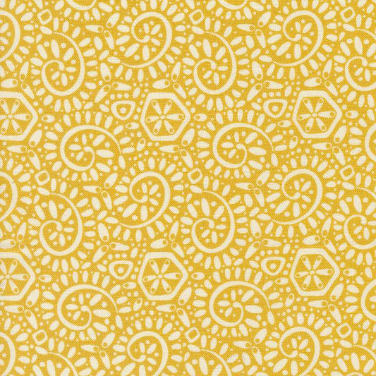 Tango Swirls Sunshine - Moda from Fort Worth Fabric Studio