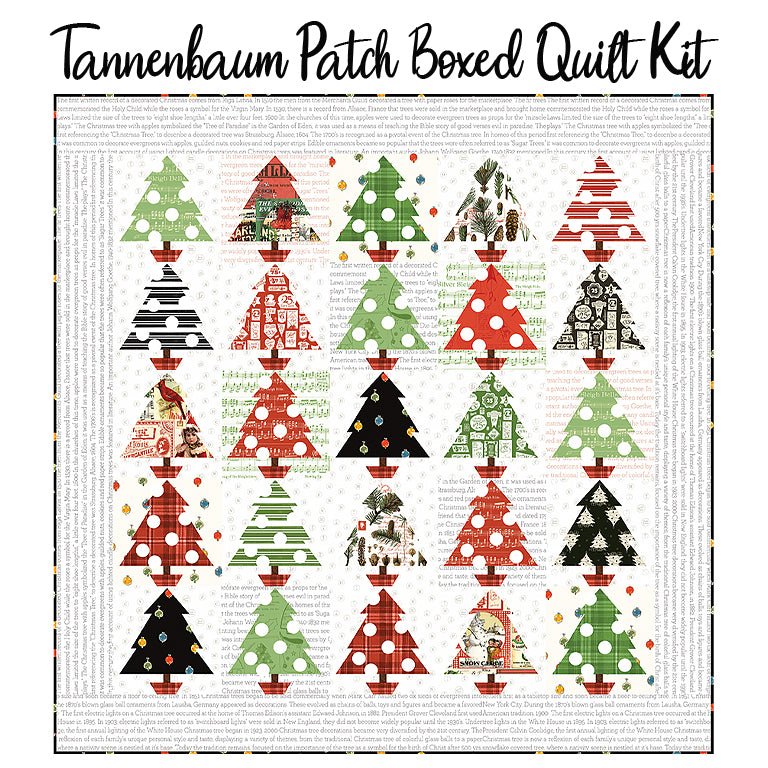 Tannenbaum Patch Boxed Quilt Kit with Classic Christmas from Riley Blake - Riley Blake from Fort Worth Fabric Studio