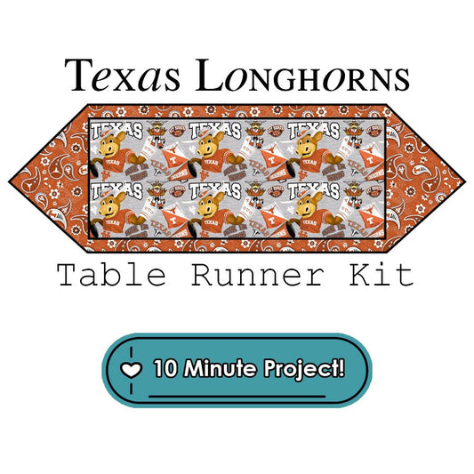 Texas Longhorns 10 Minute Table Runner Kit Sykel - Sykel Enterprises from Fort Worth Fabric Studio