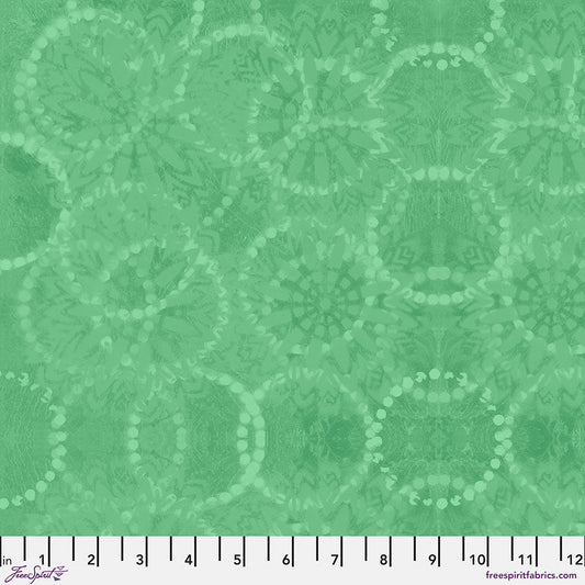 Textures 2 Rings Mint - Free Spirit from Fort Worth Fabric Studio