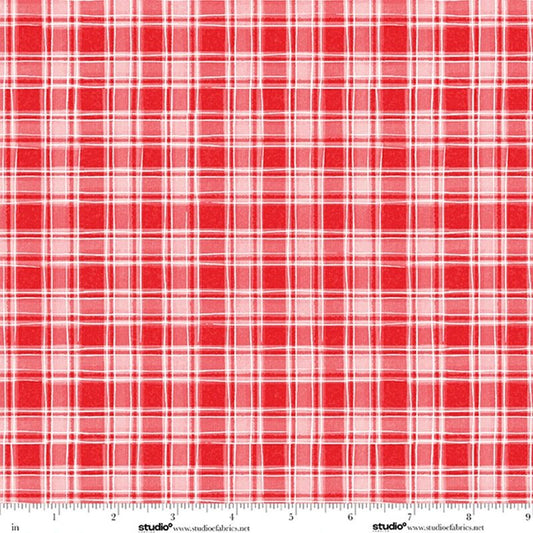 The Cool Club Flannel Plaid Red - Studio E from Fort Worth Fabric Studio