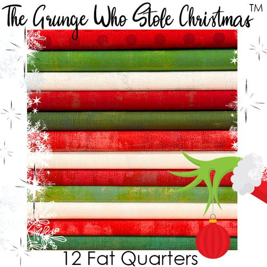 The Grunge Who Stole Christmas™ Fat Quarter Bundle from Fort Worth Fabric Studio Fat Quarter Bundle
