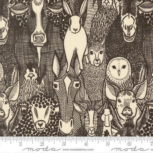 The Henhouse Barnyard Faces Iron - Moda from Fort Worth Fabric Studio