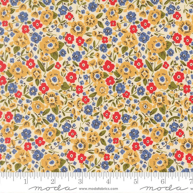 The Henhouse Small Florals Tomato - Moda from Fort Worth Fabric Studio
