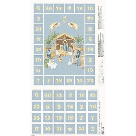 The Nativity 24" Advent Calendar Panel Multi - Northcott from Fort Worth Fabric Studio
