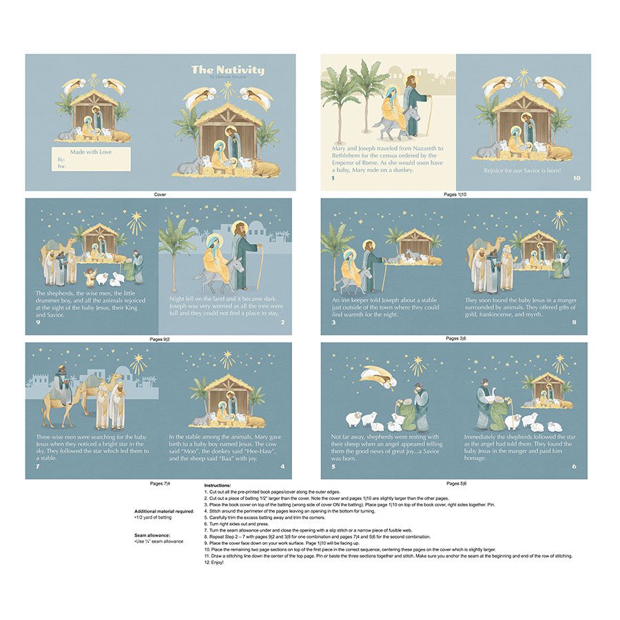 The Nativity 36" Book Panel Multi - Northcott from Fort Worth Fabric Studio
