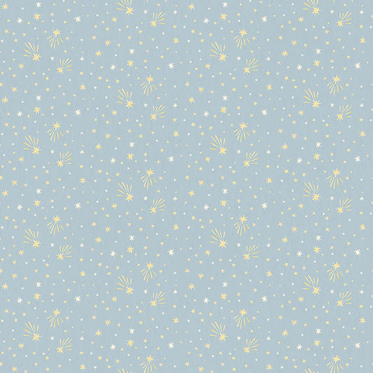 The Nativity Stars Blue Multi - Northcott from Fort Worth Fabric Studio