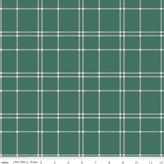 The North Pole Flannel Plaid Forest - Riley Blake from Fort Worth Fabric Studio