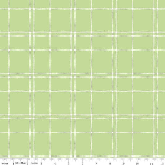 The North Pole Flannel Plaid Honeydew – Remnant 27" × 44" - Riley Blake from Fort Worth Fabric Studio