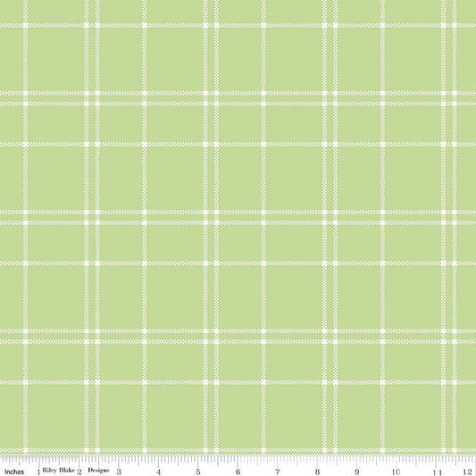 The North Pole Flannel Plaid Honeydew - Riley Blake from Fort Worth Fabric Studio