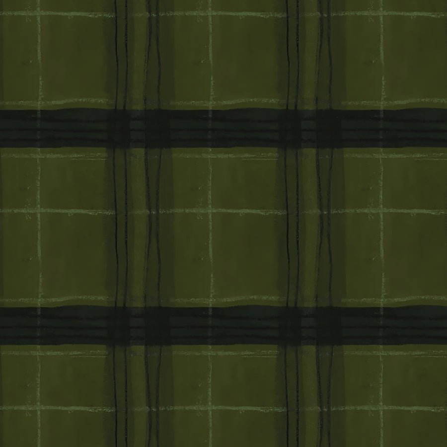 The Plaid One Window Pane Plaid Piney – Remnant 12″ × 44″