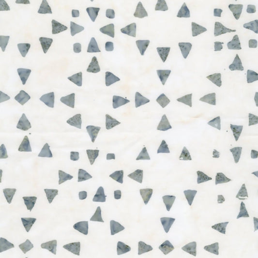 Tonga Juniper Batiks Triangle Patterns Ecru - Timeless Treasures from Fort Worth Fabric Studio