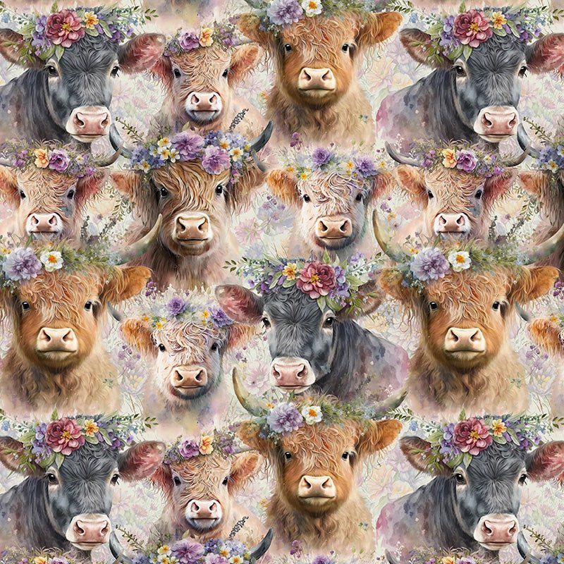 Too Cute Sweet Cows – Remnant 16" × 44"