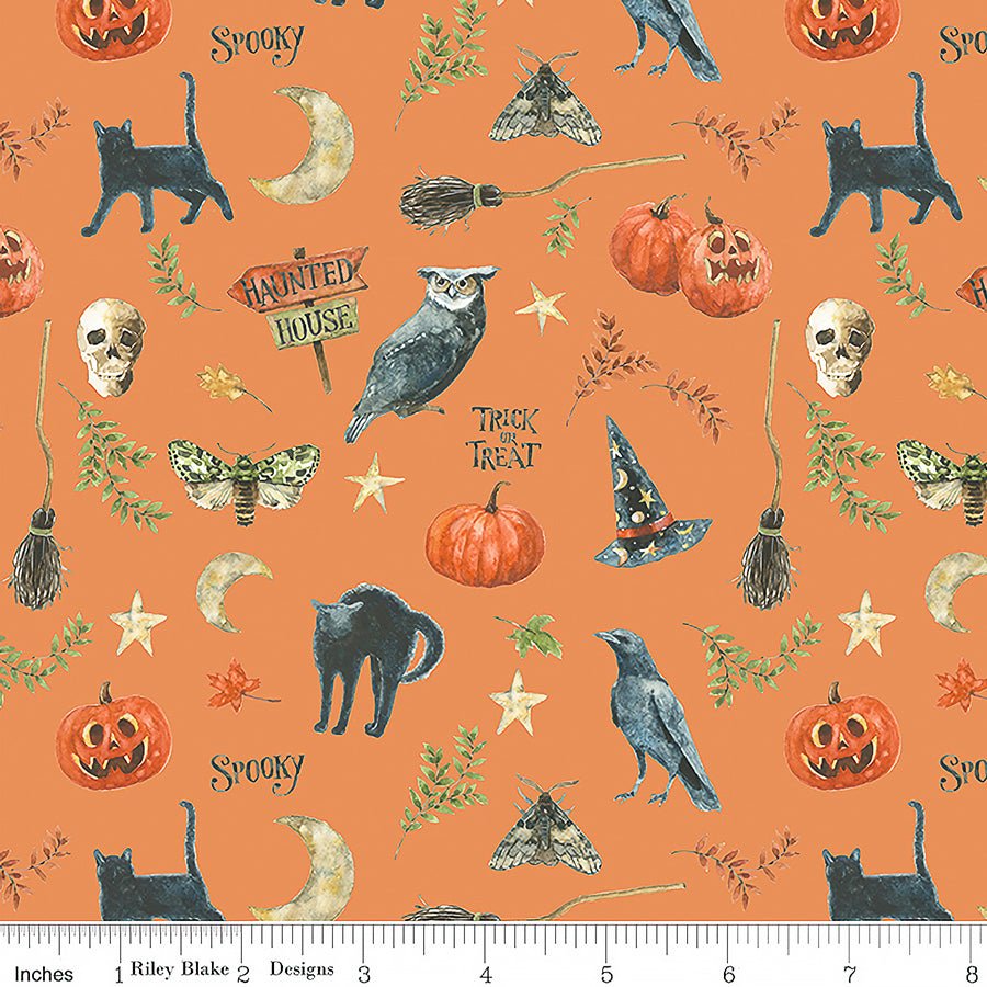 Trick or Treat Spooky Orange from Riley Blake Designs – Fort Worth ...