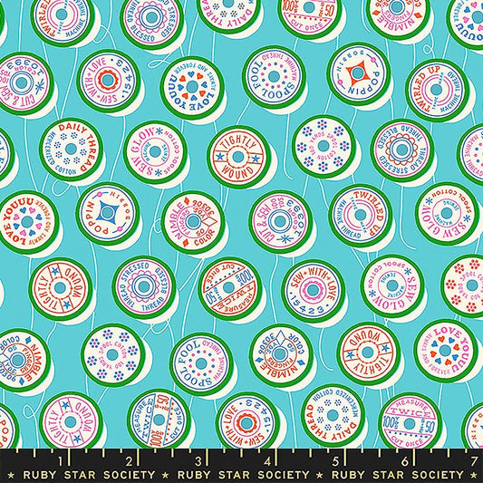 Trinketry Spools Turquoise - Ruby Star Society from Fort Worth Fabric Studio