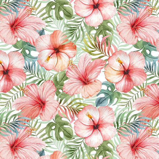 Tropical Blush Floral Multi - David Textiles from Fort Worth Fabric Studio