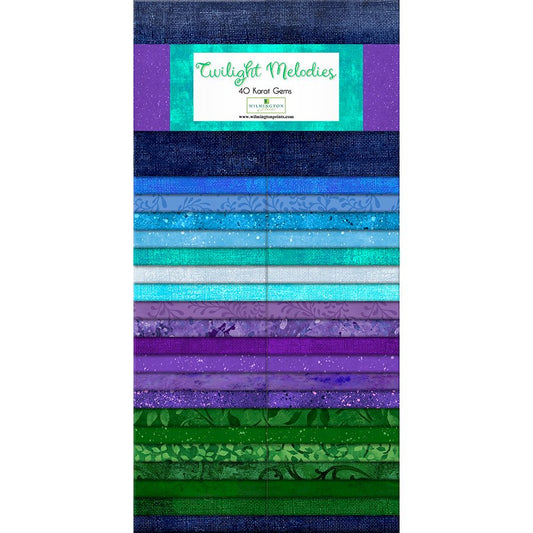 Twilight Melodies 40 Karat Gems 2.5" Strips by Wilmington - Wilmington Prints from Fort Worth Fabric Studio