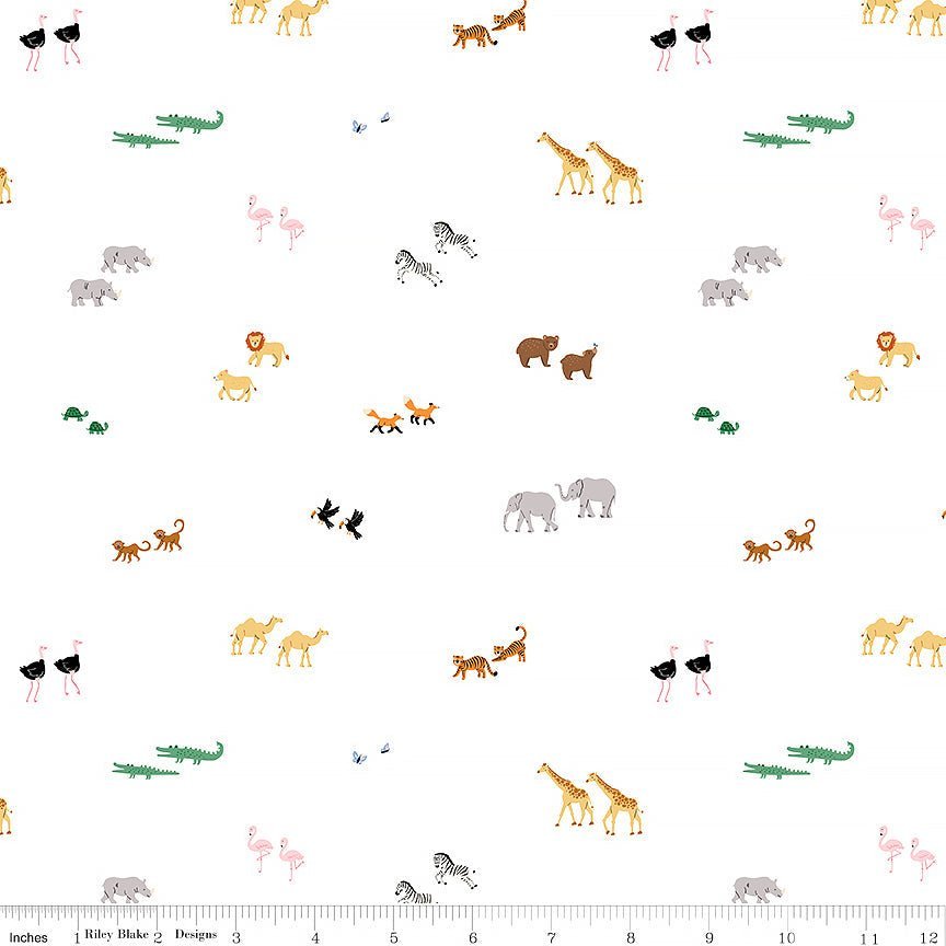 Two by Two Perfect Pairs White – Remnant 59″ × 44″ - Riley Blake from Fort Worth Fabric Studio