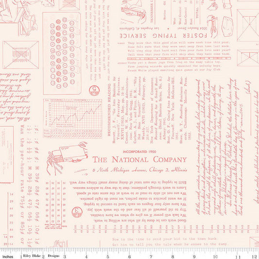 TYPE/ography Background Coral - Riley Blake from Fort Worth Fabric Studio