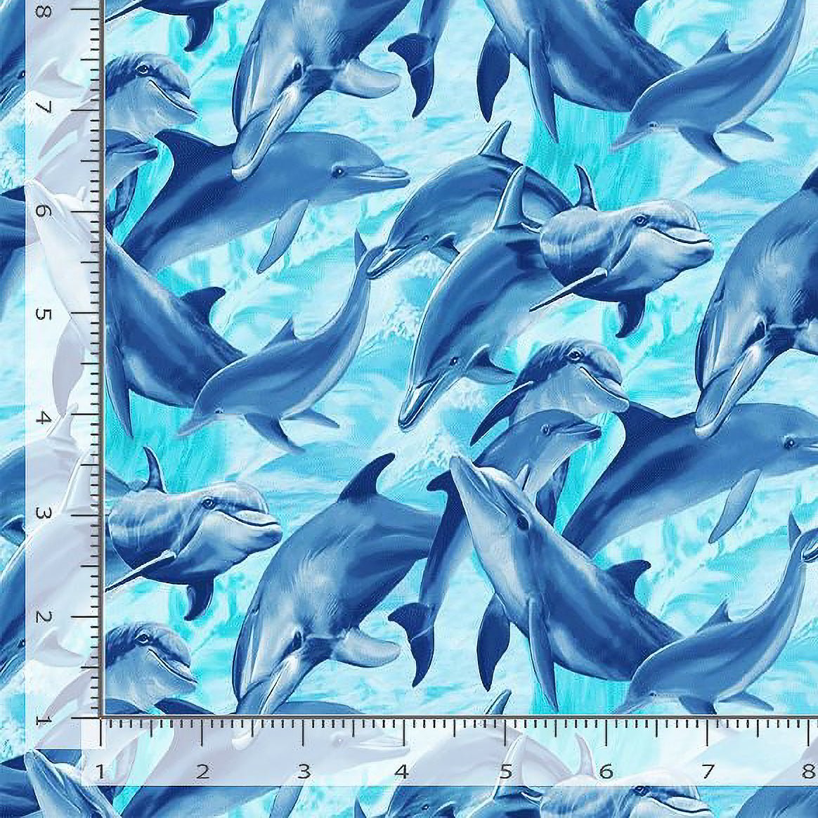 Underwater Paradise Playful Dolphins Water - Timeless Treasures from Fort Worth Fabric Studio