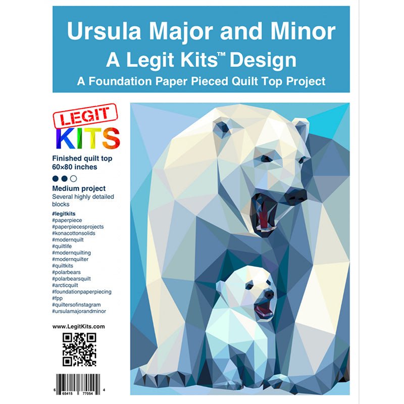 Ursula Major and Minor Foundation Paper Pieced Quilt Pattern by Legit Kits Design Pattern by Legit Kits Design