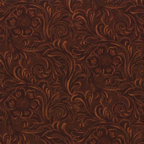 Western Basics Tooled Leather Brown - Moda from Fort Worth Fabric Studio