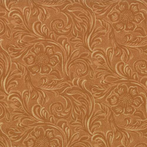 Western Basics Tooled Leather Buckskin - Moda from Fort Worth Fabric Studio