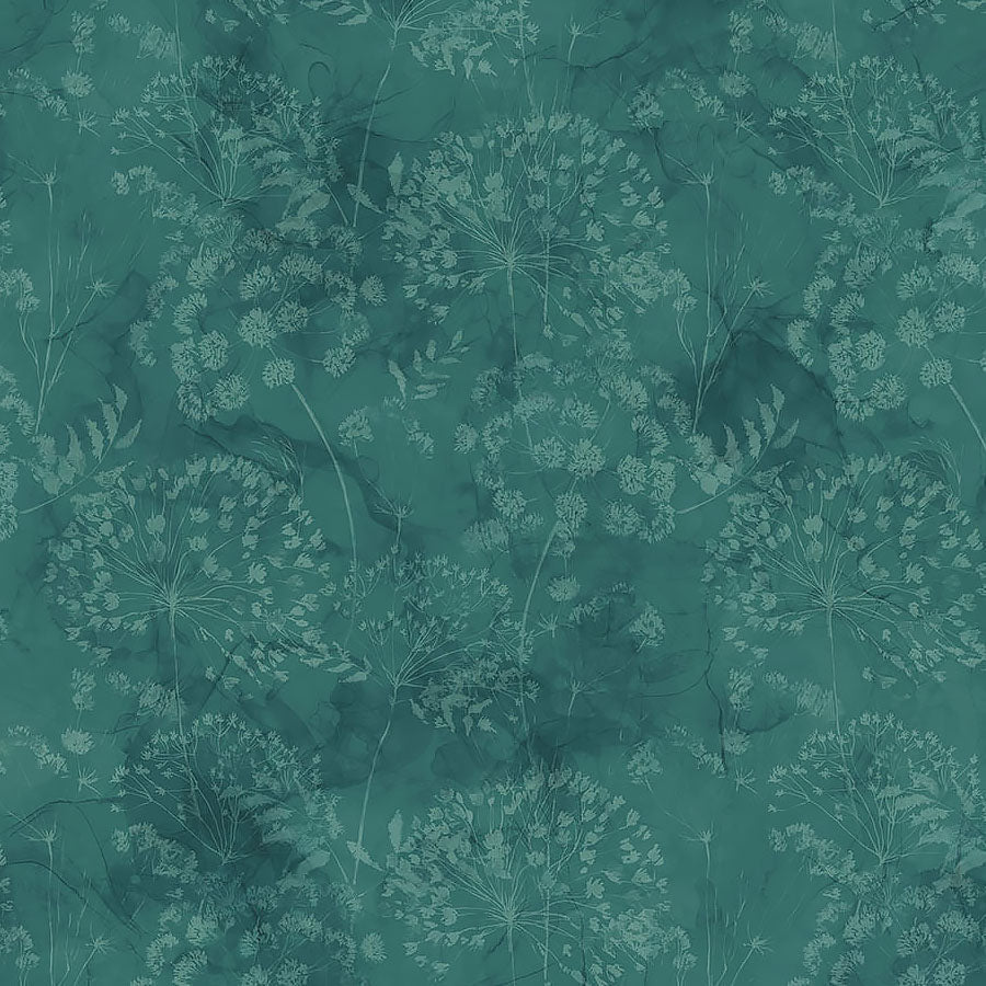 Whisper Floral Texture Turquoise – Remnant 21″ × 44″ - Northcott from Fort Worth Fabric Studio