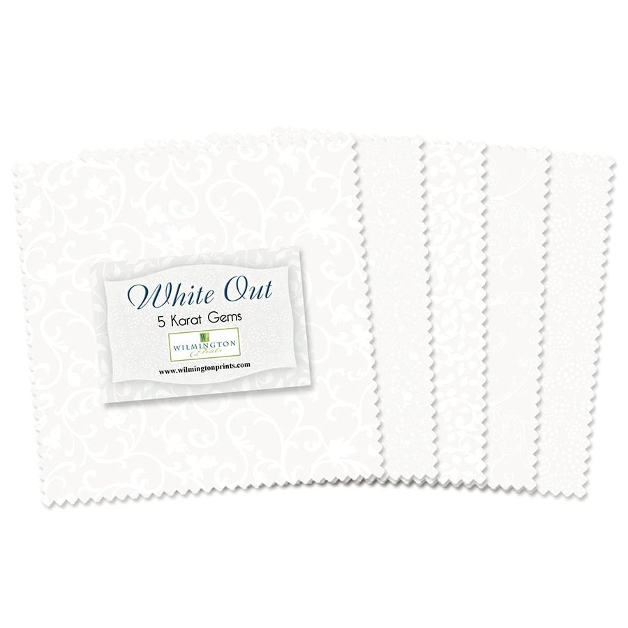 White Out 5 Karat Gems 5" Squares - Wilmington Prints from Fort Worth Fabric Studio